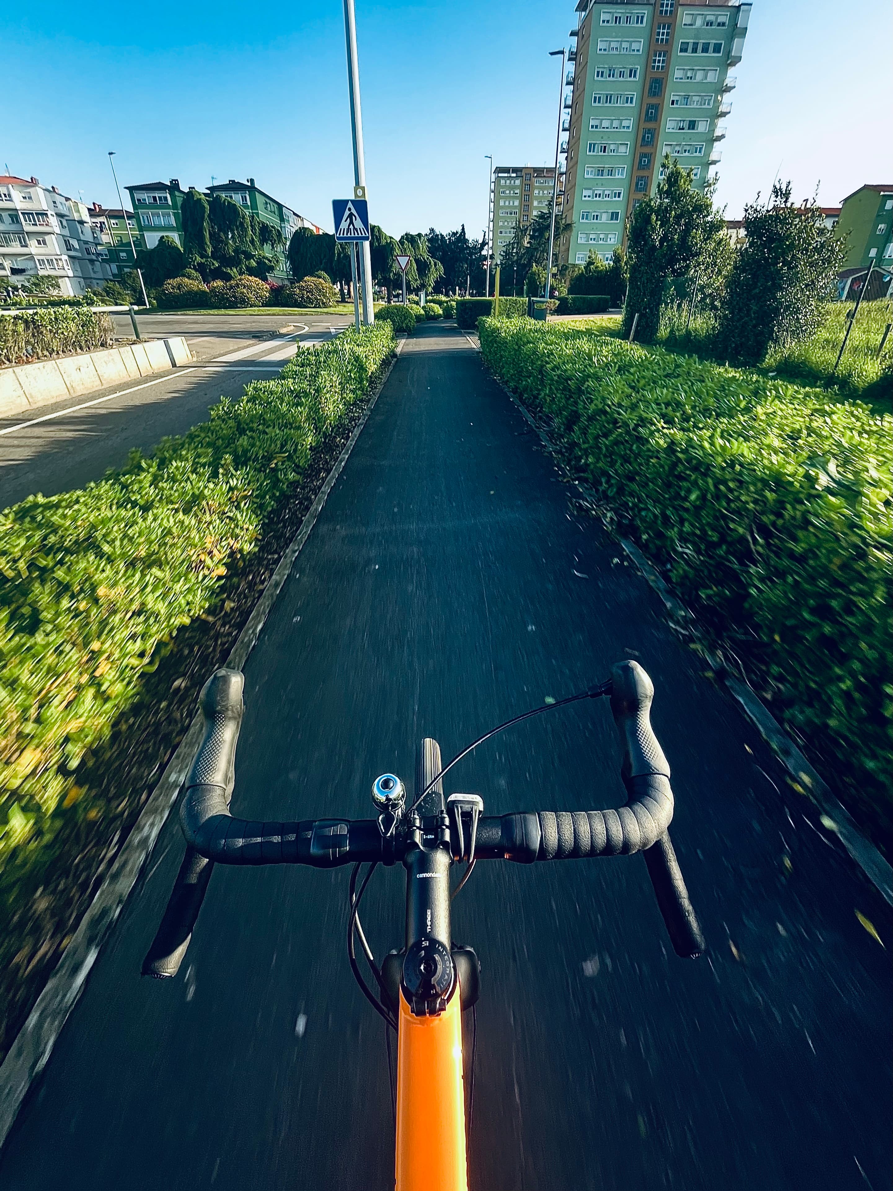 Un carril bici segregado.