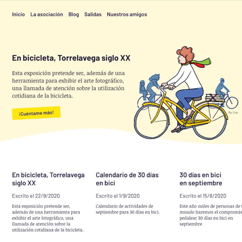 Captura de pantalla de la web Recíclate YA