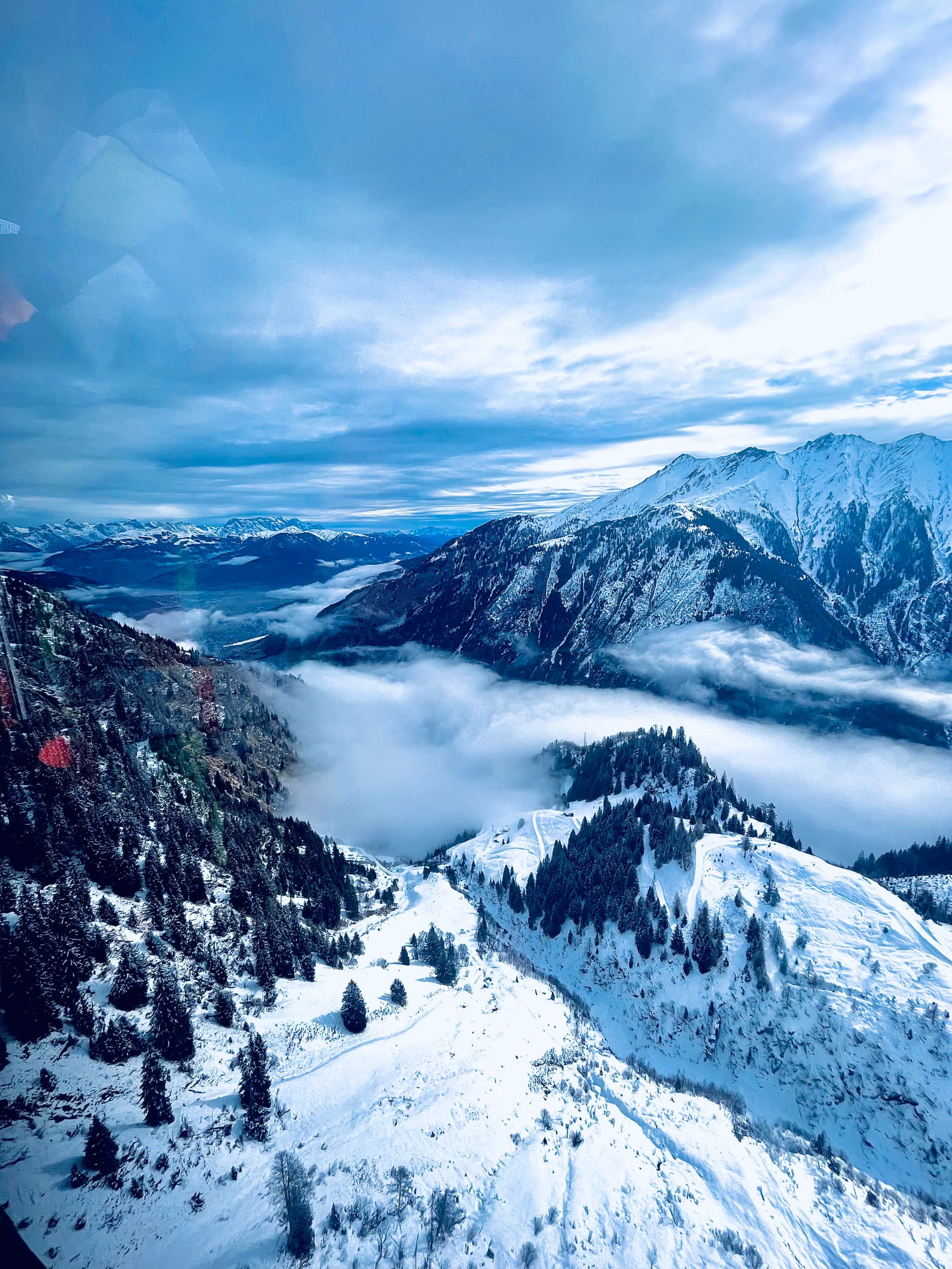 Subida al glaciar de Kitzsteinhorn, en Austria