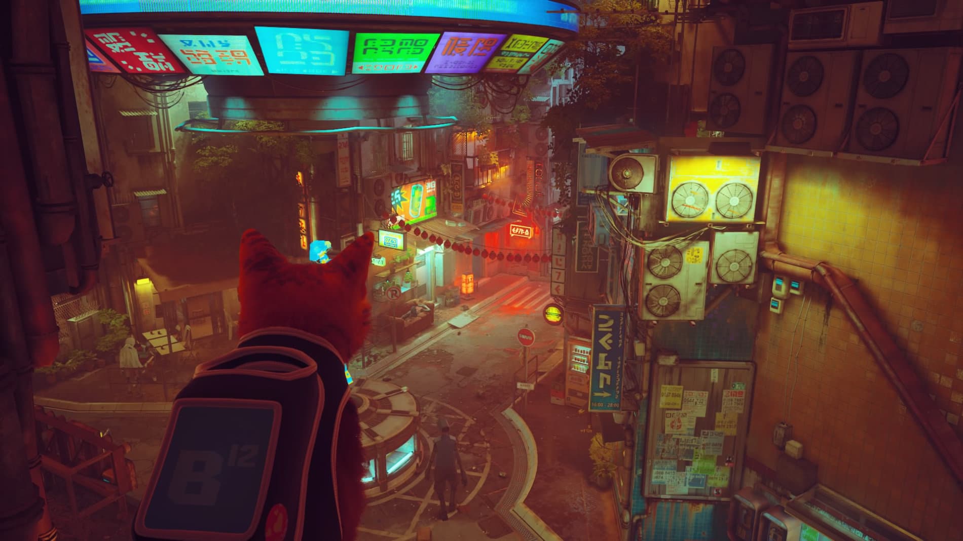 Stray: vista de una ciudad
