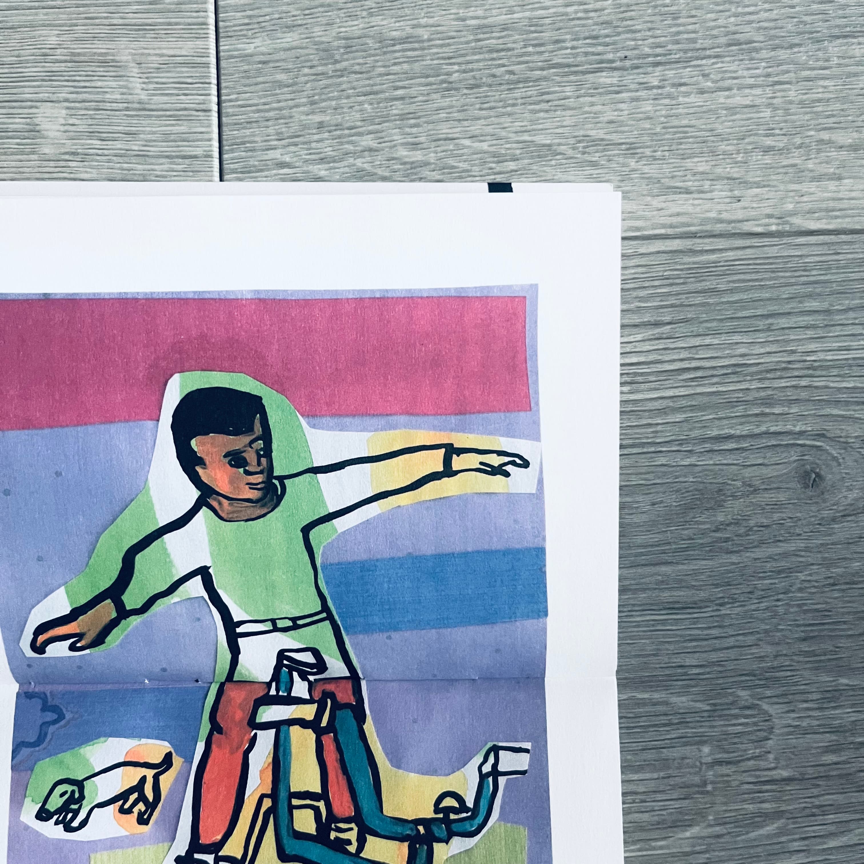 Una imagen interior del libro "Pato va en bici"