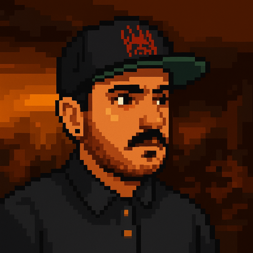 Autorretrato en estilo pixel art